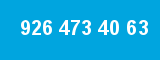 926 473 40 63 926 473 40 63